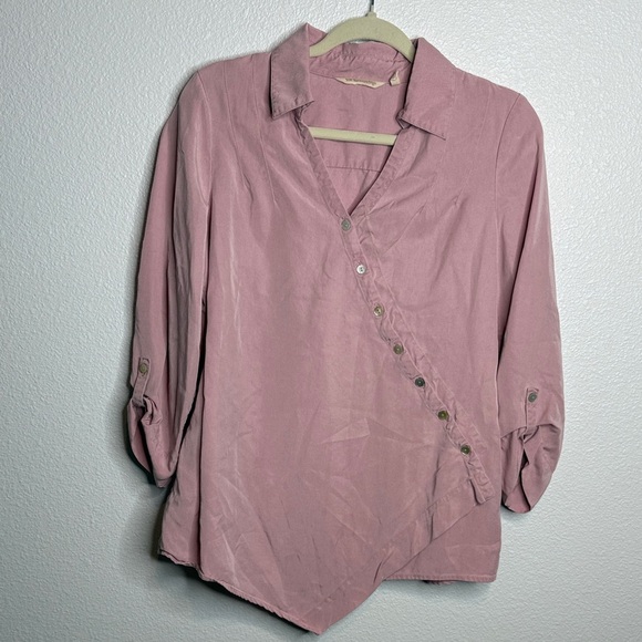 Soft Surrounding’s Washed Tencel Tunic Top Petite Small - Picture 2 of 5